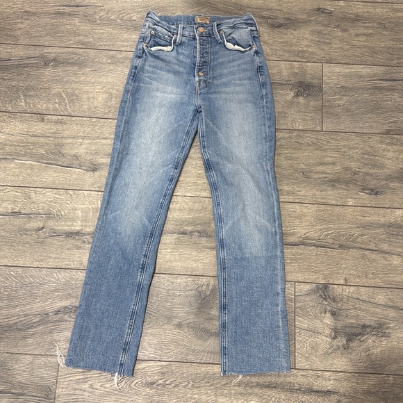 • Mother Denim • Women’s THE PIXIE DAZZLER ANKLE FRAY Jeans SECRET SISTER 25 - Picture 3 of 5
